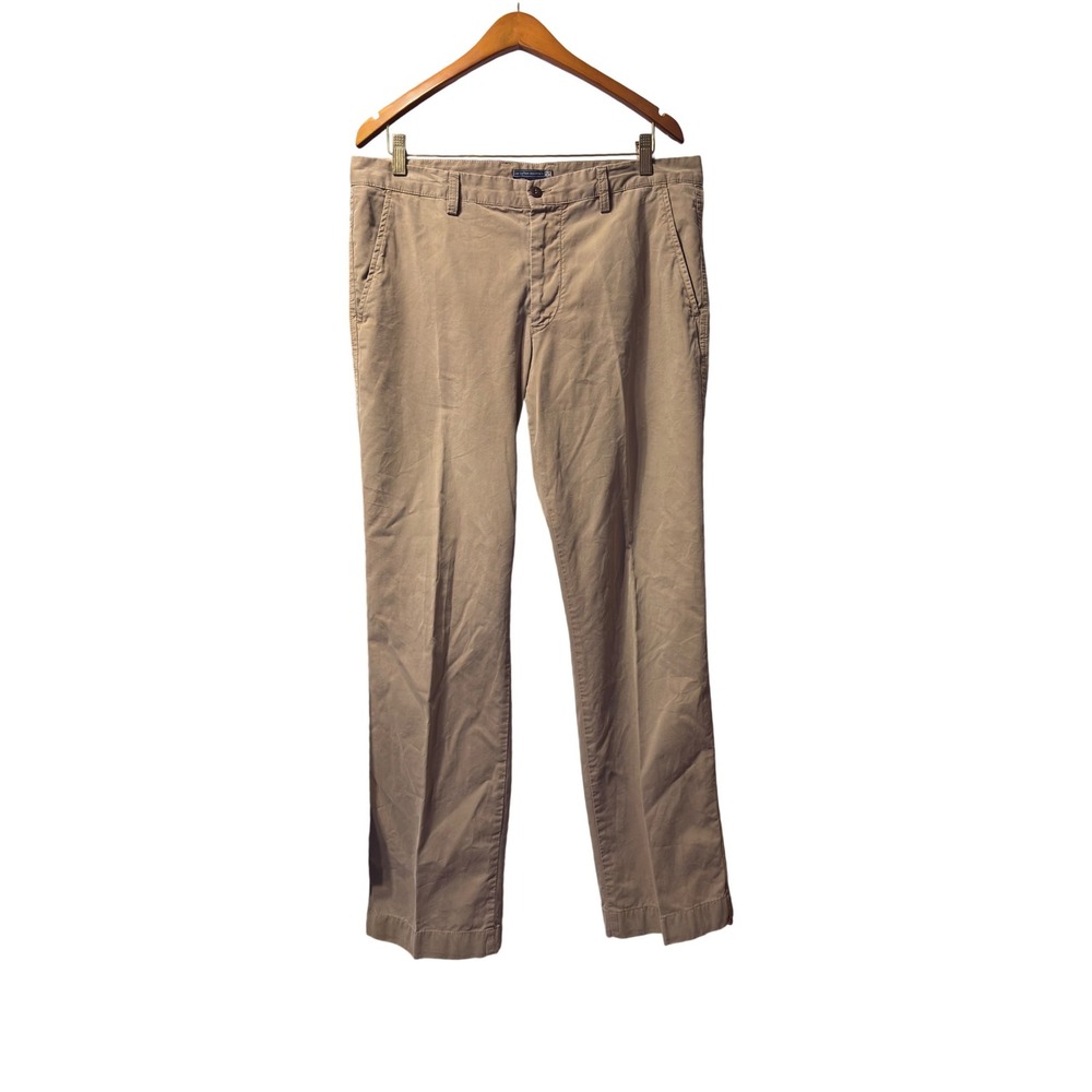 Vintage Mason's Men's Chino Pants Tan Straight Fit Casual Khaki Trousers Size 36